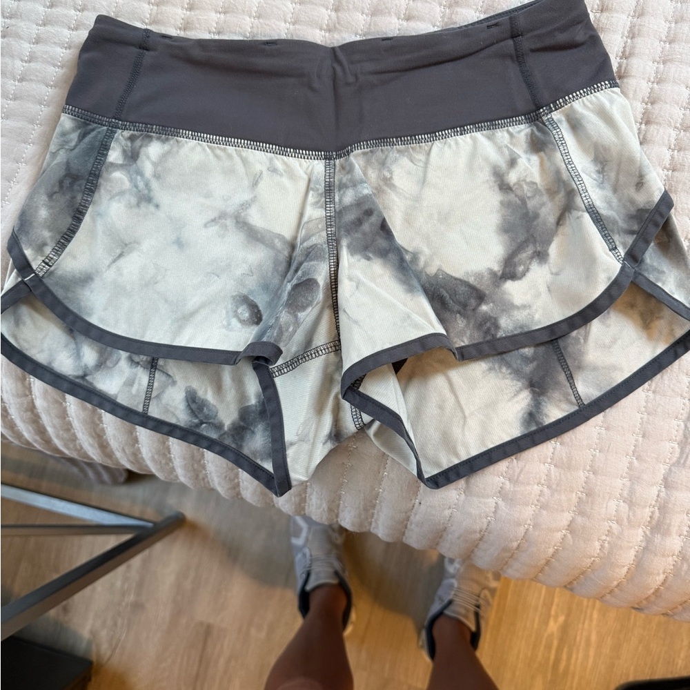 Lululemon Athletica Gray Tie-Dye Athletic Shorts